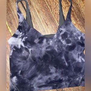 Lululemon bra no pads, not sure if it came with them. Black/gray camo marble.